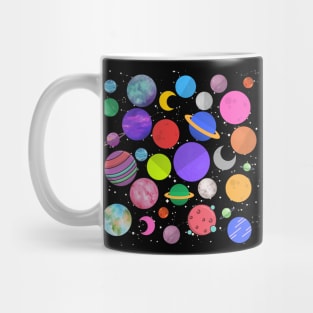 Solar System Planetarium Colorful Planets Pattern Mug